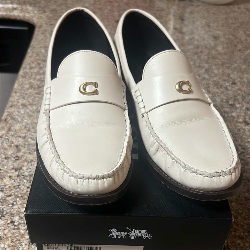 Coach Women's White Loafers